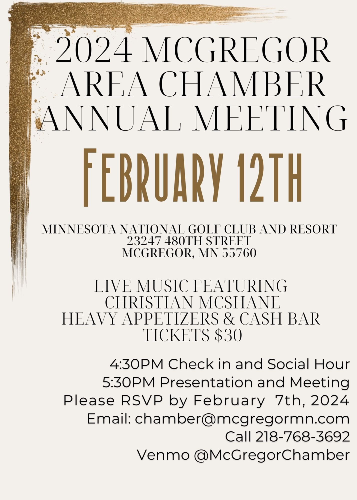 McGregor Area Chamber of Commerce Annual Meeting McGregor Chamber